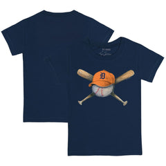 Detroit Tigers Tiny Turnip Youth Hat Crossbats T-Shirt Navy