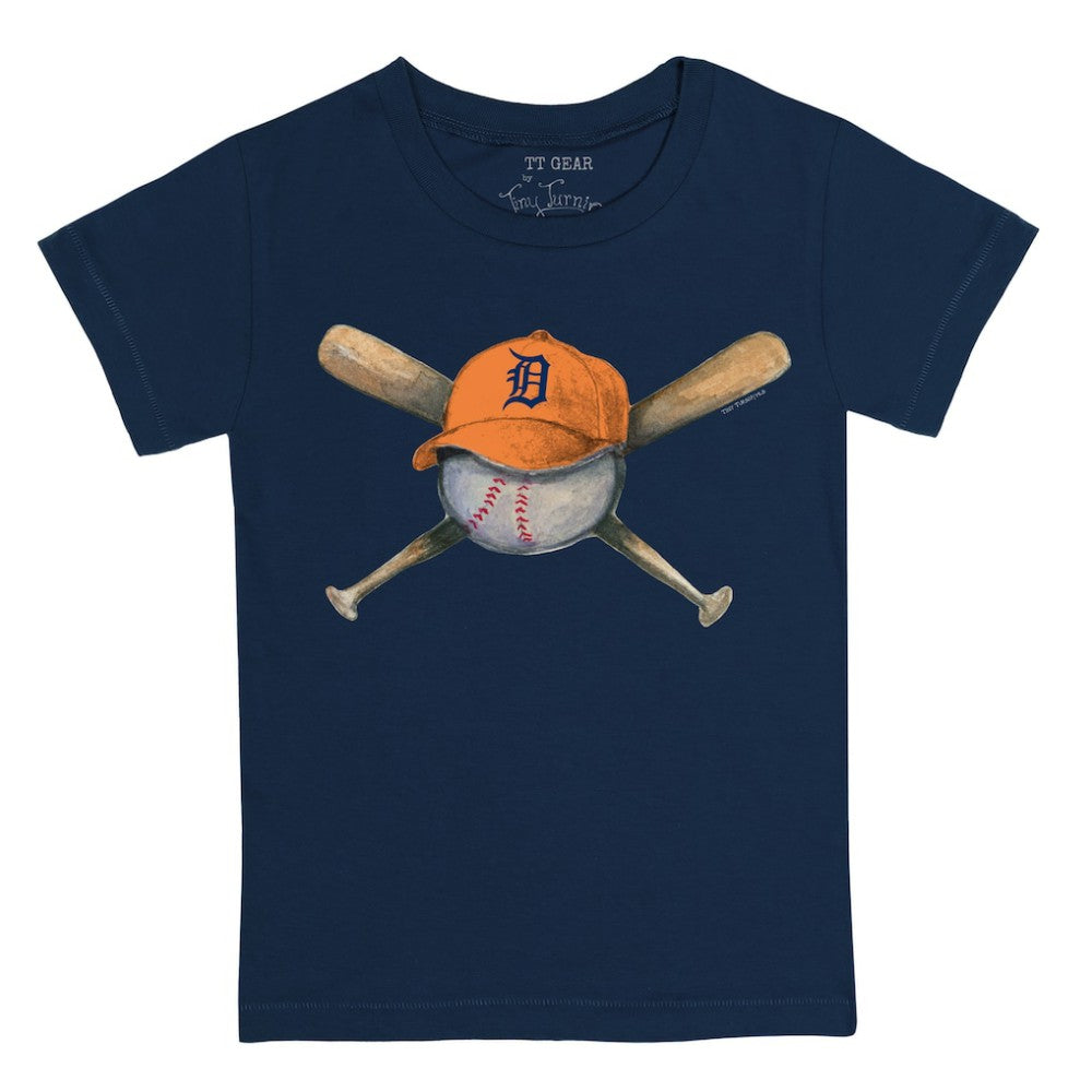 Detroit Tigers Tiny Turnip Youth Hat Crossbats T-Shirt Navy