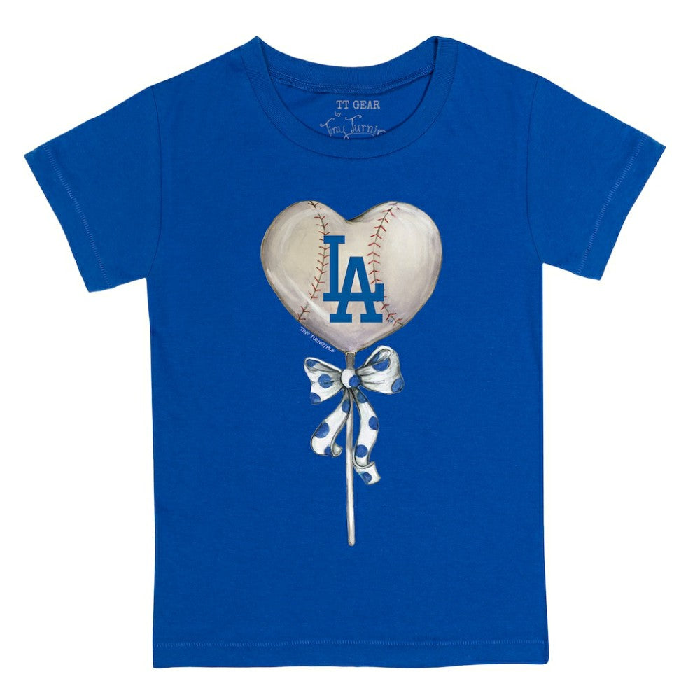 Los Angeles Dodgers Tiny Turnip Youth Heart Lolly T-Shirt Royal
