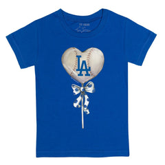 Los Angeles Dodgers Tiny Turnip Youth Heart Lolly T-Shirt Royal