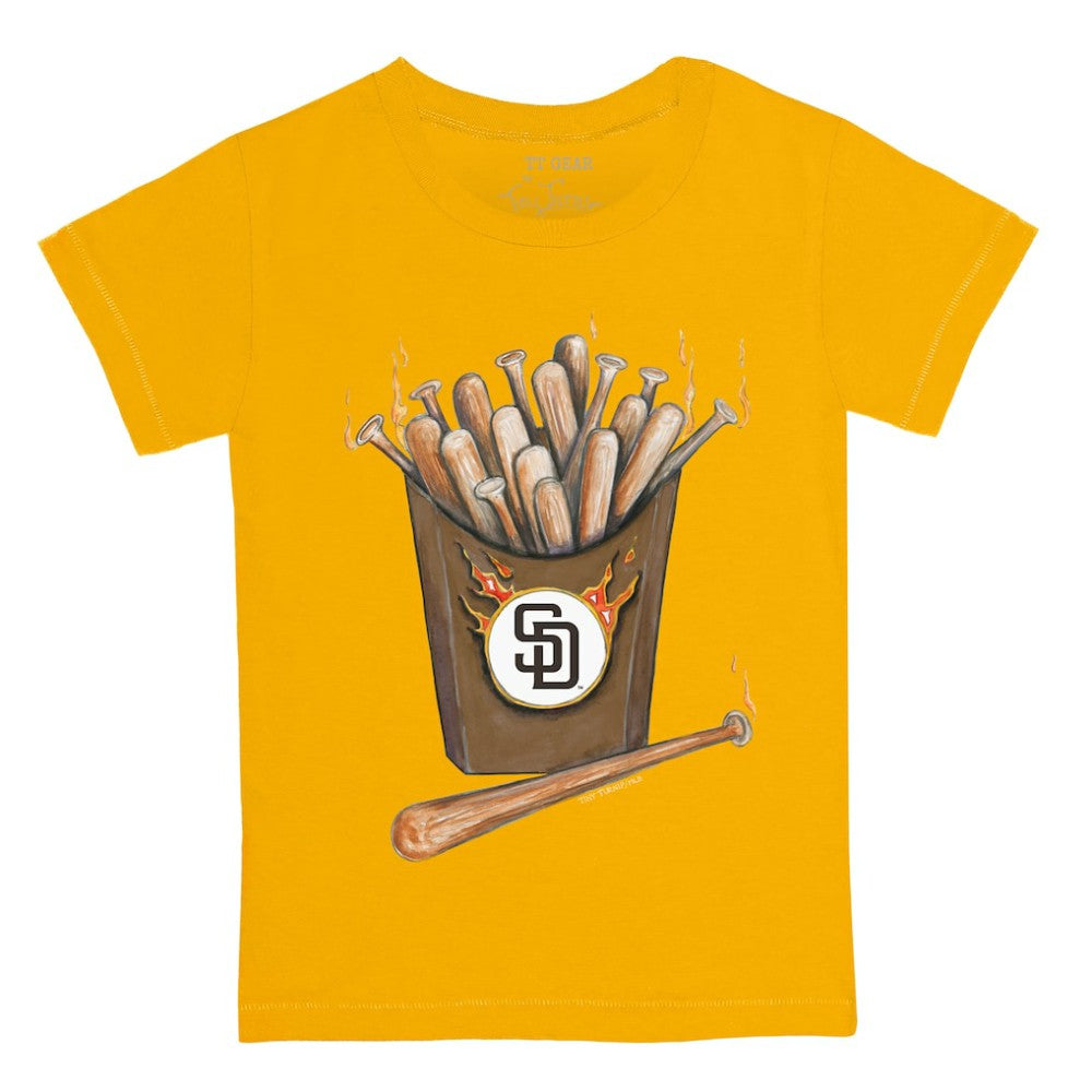 San Diego Padres Tiny Turnip Youth Hot Bats T-Shirt Gold