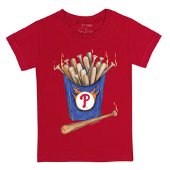Philadelphia Phillies Tiny Turnip Youth Hot Bats T-Shirt Red