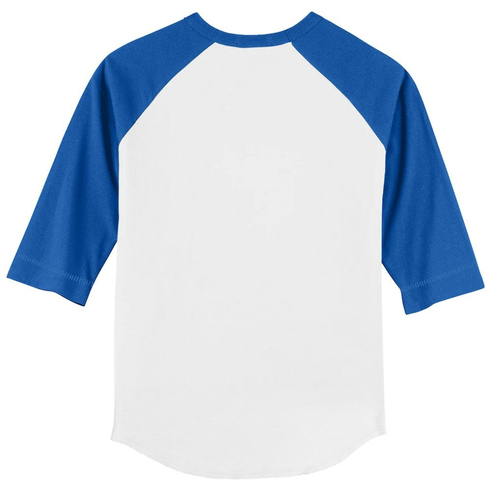 Chicago Cubs Tiny Turnip Youth Hot Bats 3/4-Sleeve Raglan T-Shirt White/Royal