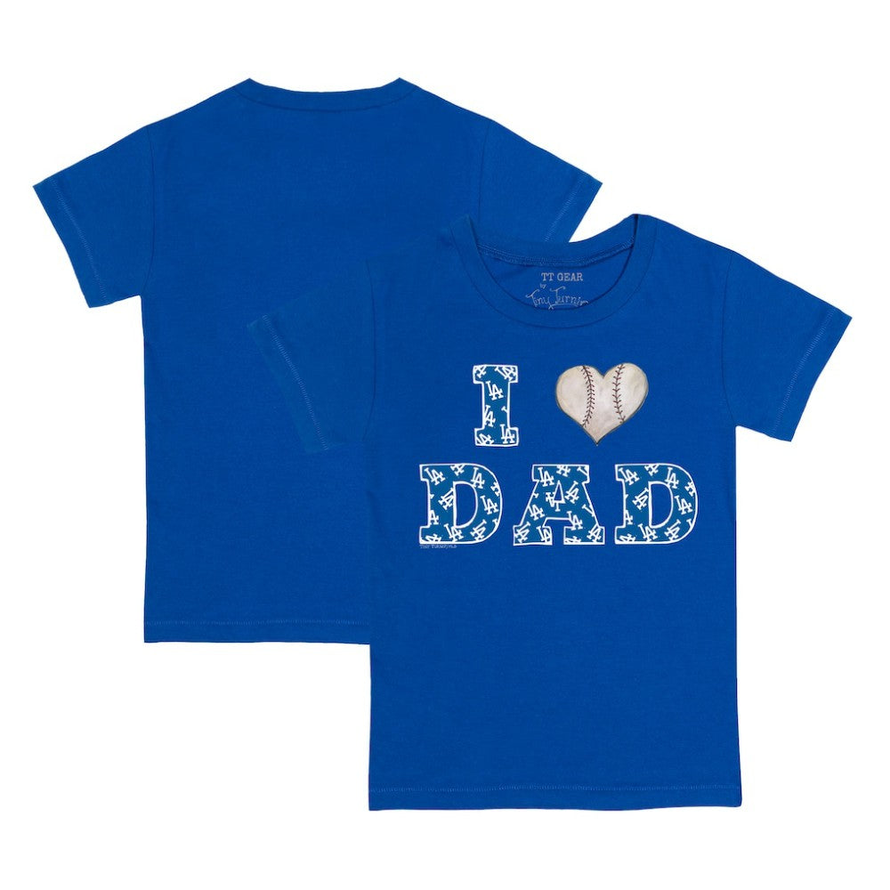 Los Angeles Dodgers Tiny Turnip Youth I Love Dad T-Shirt Royal