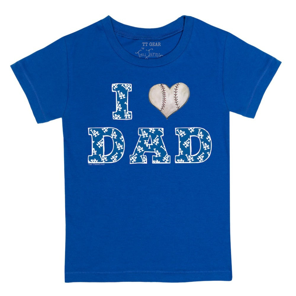 Los Angeles Dodgers Tiny Turnip Youth I Love Dad T-Shirt Royal