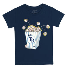 Tampa Bay Rays Tiny Turnip Youth Popcorn T-Shirt Navy