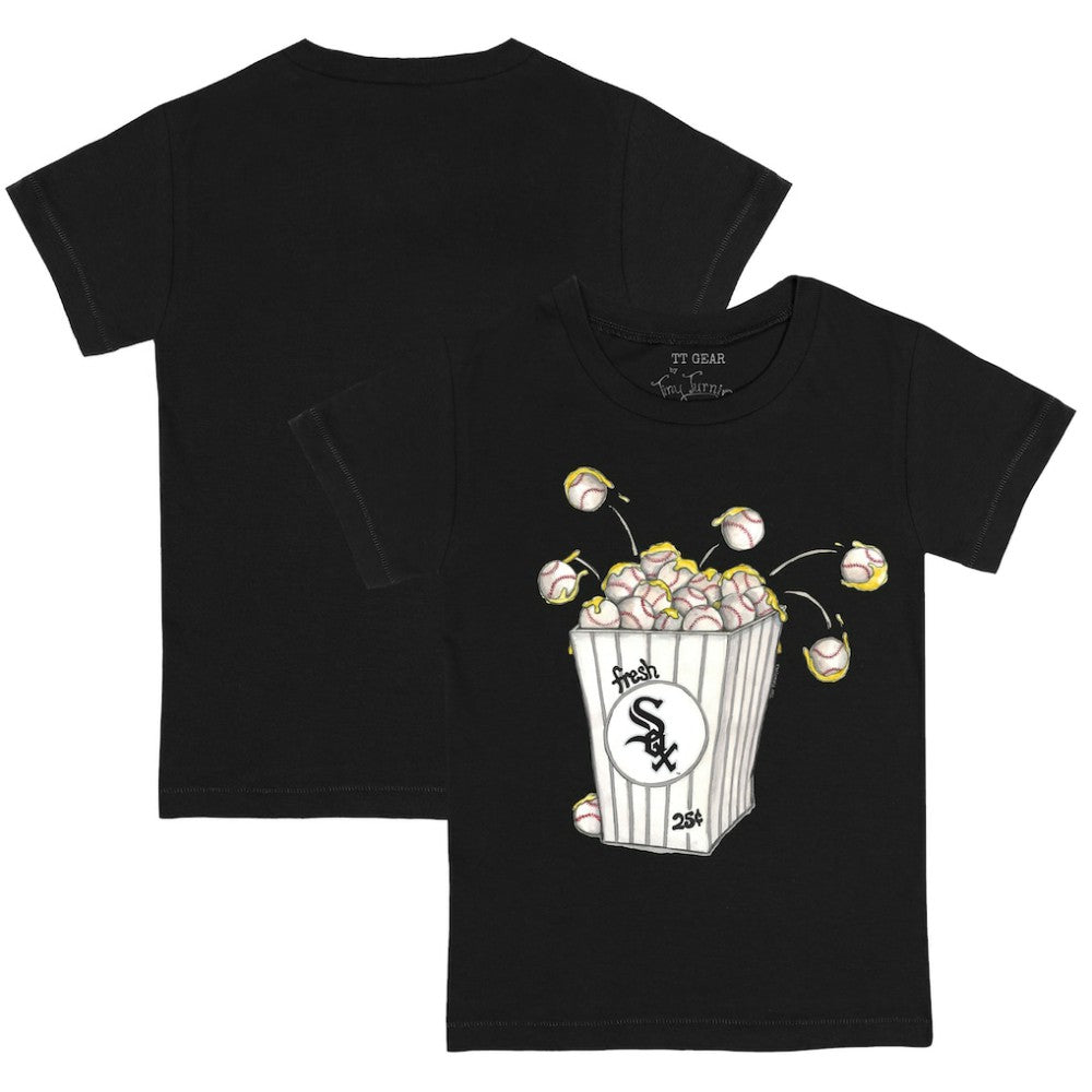 Chicago White Sox Tiny Turnip Youth Popcorn T-Shirt Black