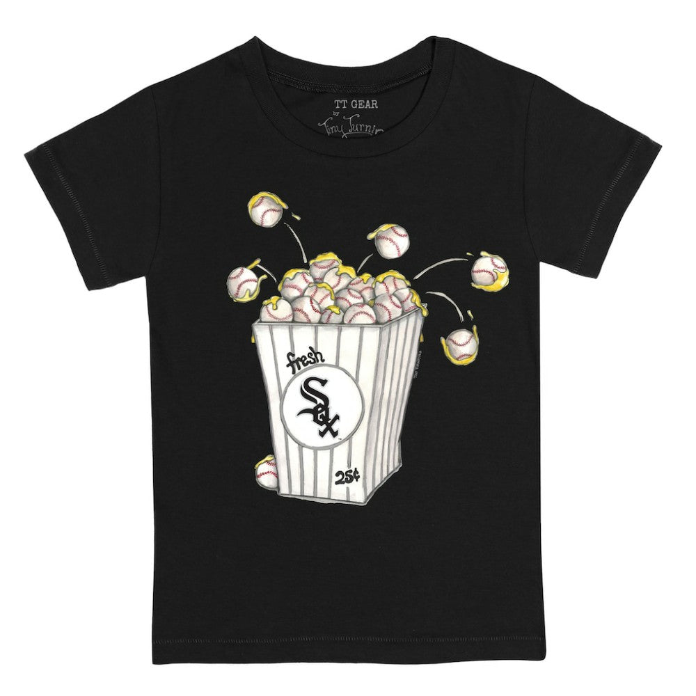 Chicago White Sox Tiny Turnip Youth Popcorn T-Shirt Black
