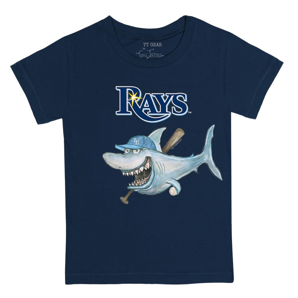 Tampa Bay Rays Tiny Turnip Youth Shark T-Shirt Navy