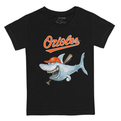 Baltimore Orioles Tiny Turnip Youth Shark T-Shirt Black