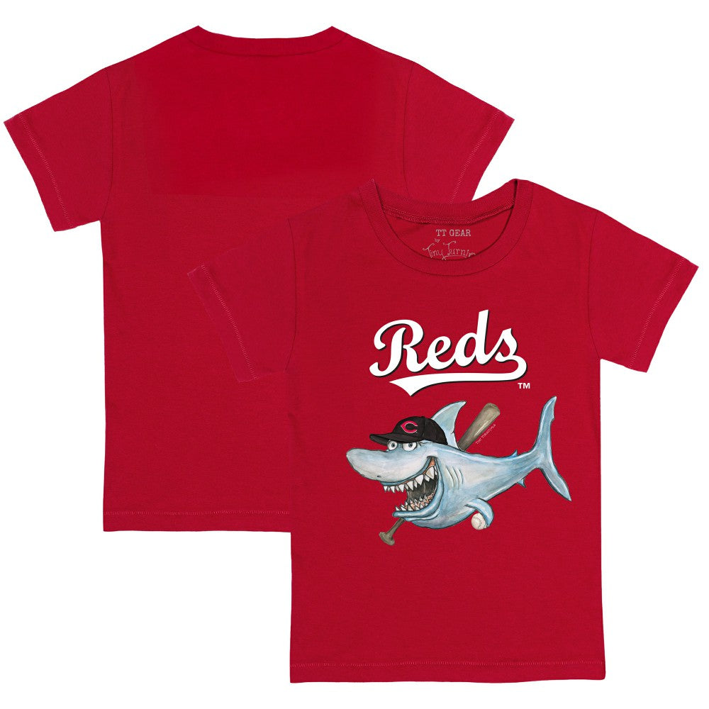 Cincinnati Reds Tiny Turnip Youth Shark T-Shirt Red