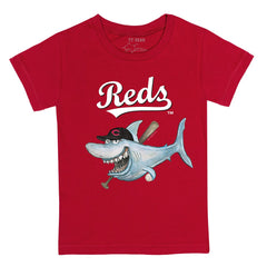 Cincinnati Reds Tiny Turnip Youth Shark T-Shirt Red