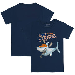 Detroit Tigers Tiny Turnip Youth Shark T-Shirt Navy