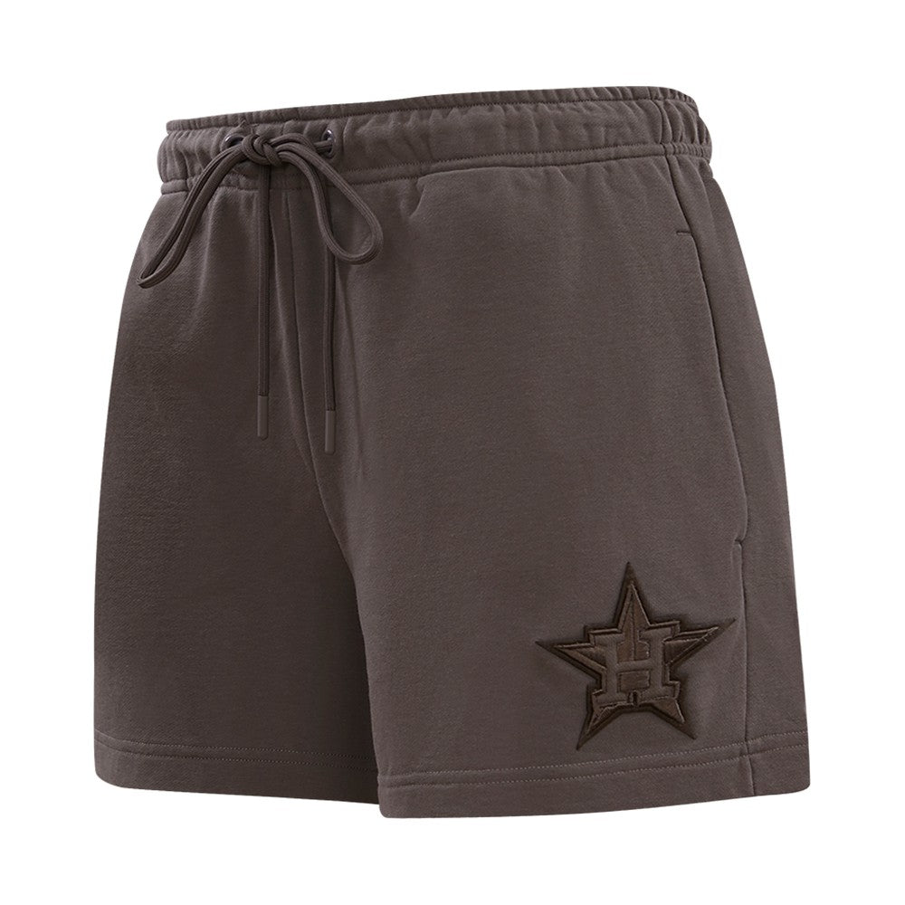 Houston Astros Pro Standard Women's Neutral Fleece Shorts Brown