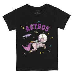 Houston Astros Tiny Turnip Youth Space Unicorn T-Shirt Black