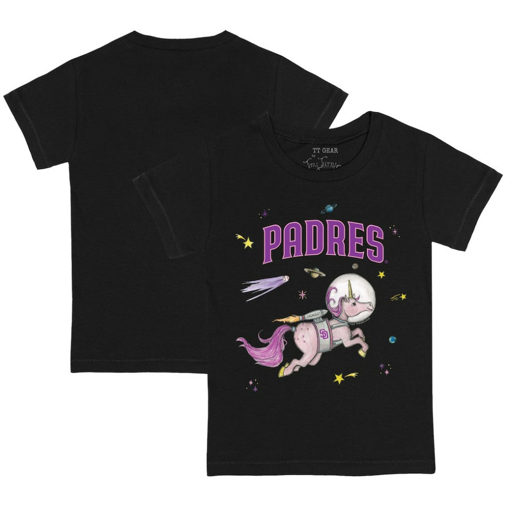 San Diego Padres Tiny Turnip Youth Space Unicorn T-Shirt Black