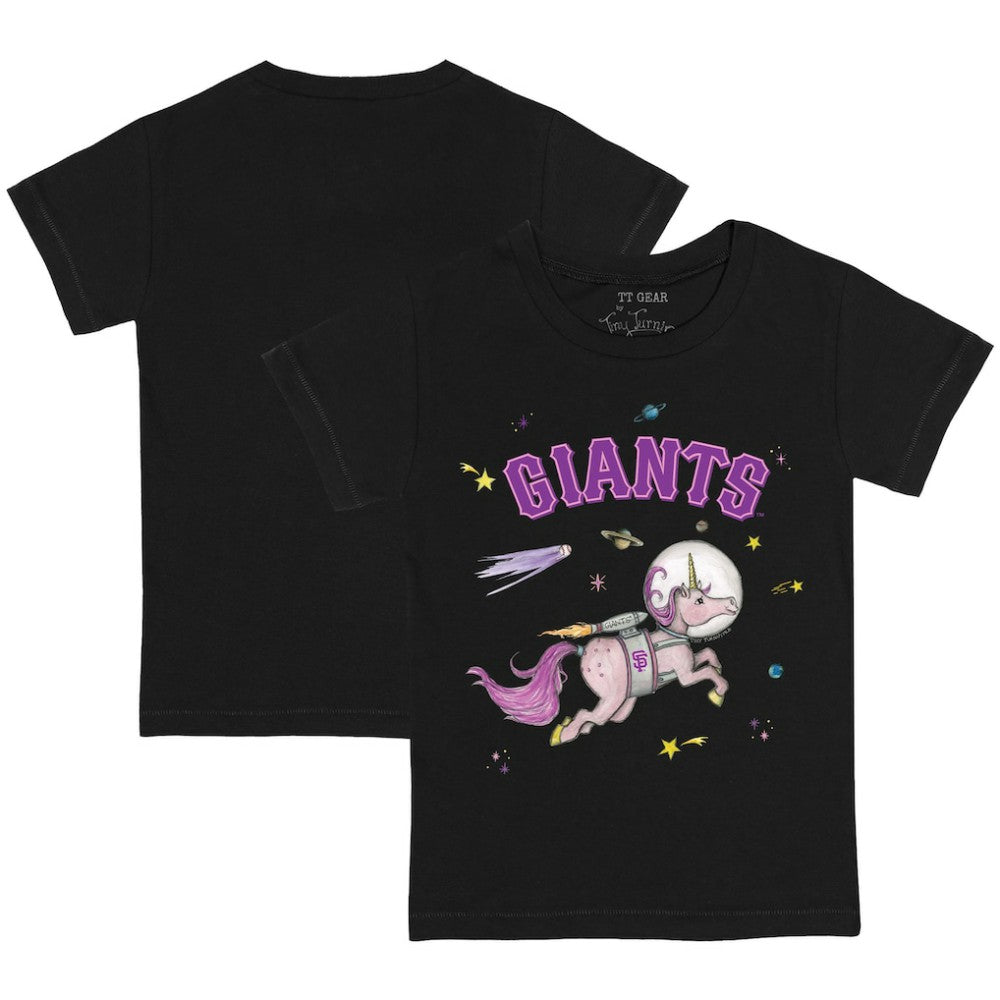 San Francisco Giants Tiny Turnip Youth Space Unicorn T-Shirt Black