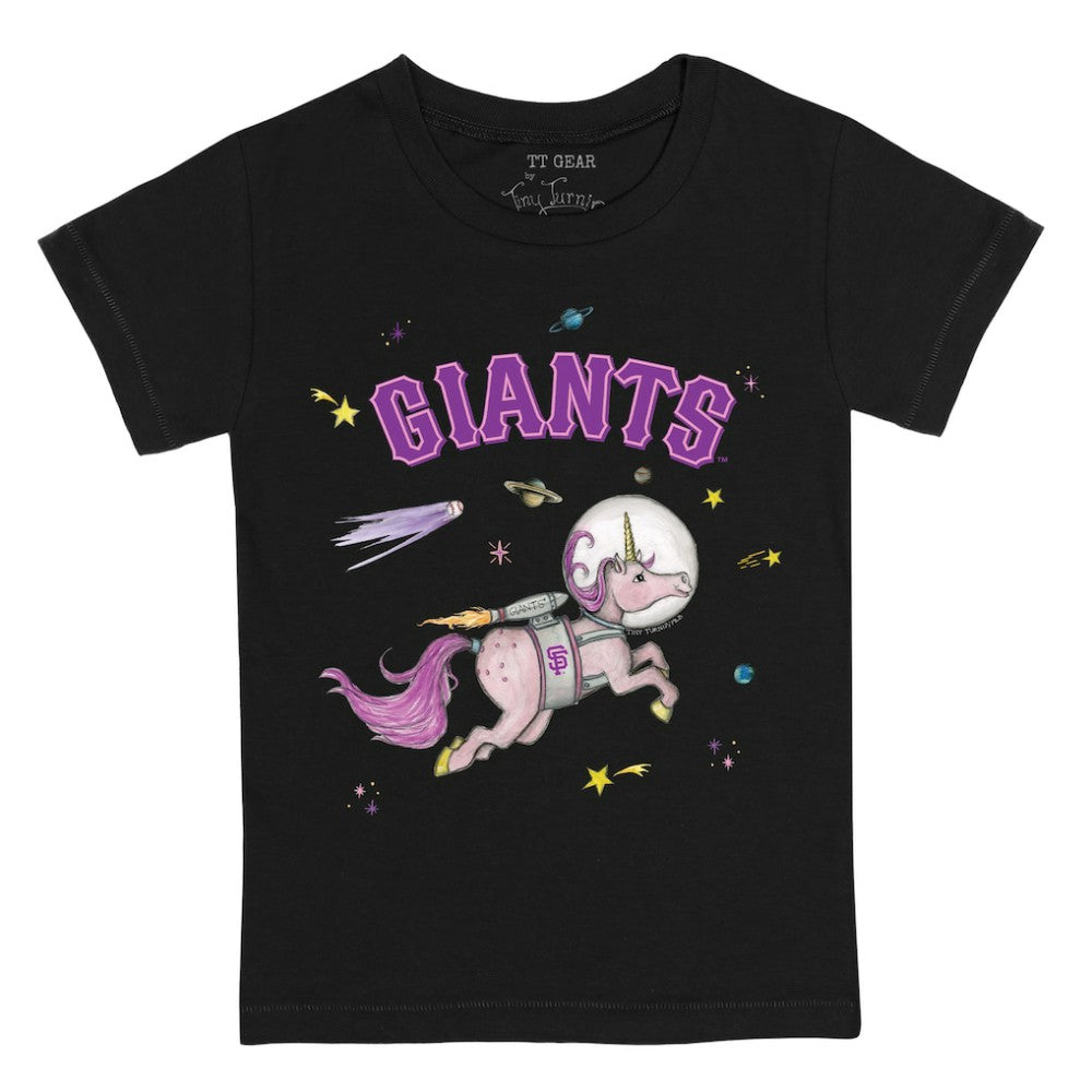 San Francisco Giants Tiny Turnip Youth Space Unicorn T-Shirt Black