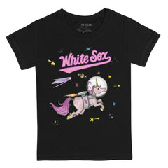 Chicago White Sox Tiny Turnip Youth Space Unicorn T-Shirt Black