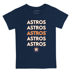 Houston Astros Tiny Turnip Youth Stacked T-Shirt Navy