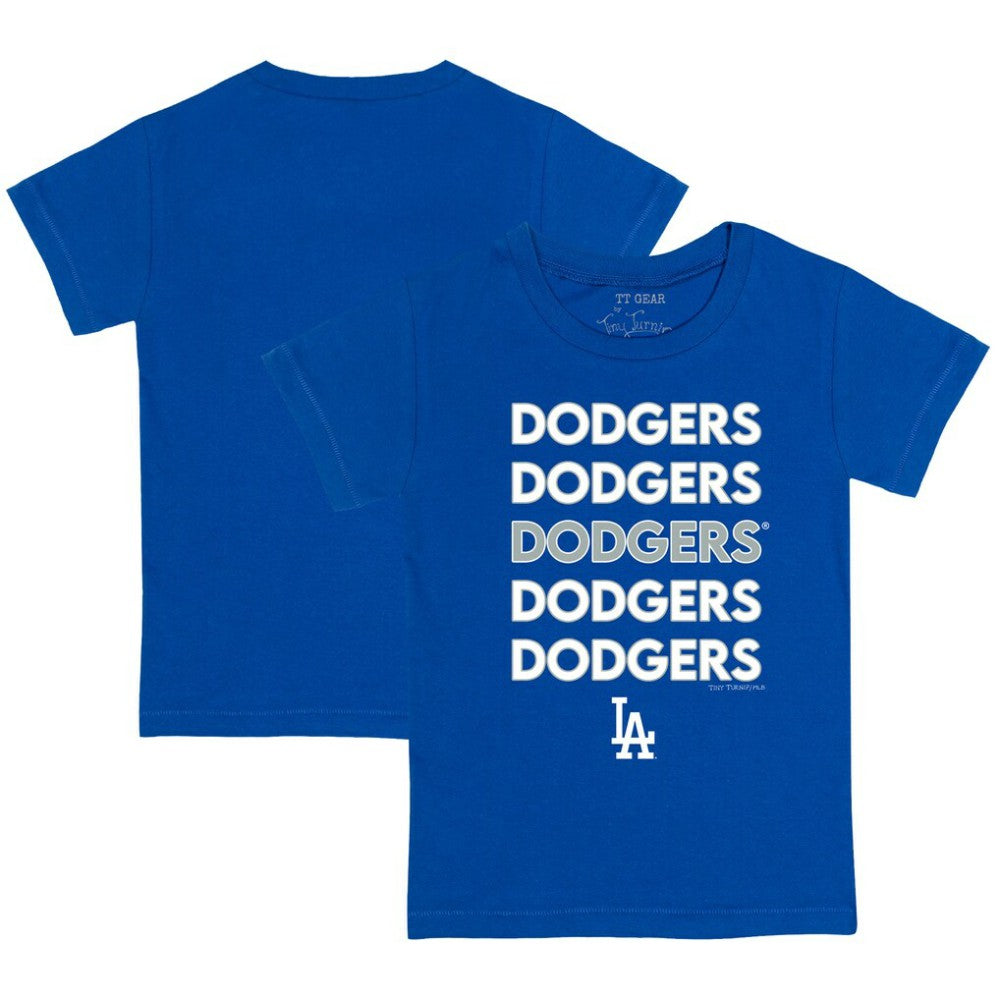 Los Angeles Dodgers Tiny Turnip Youth Stacked T-Shirt Royal