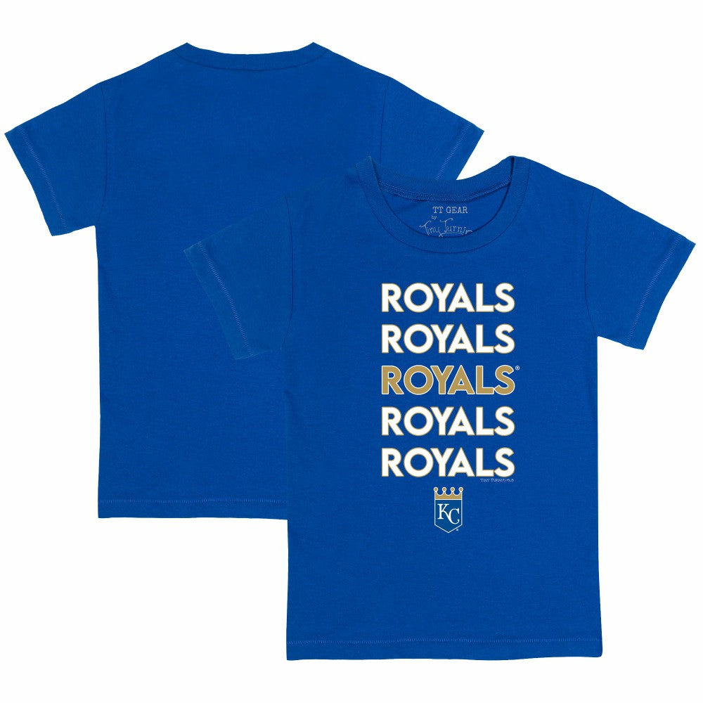 Kansas City Royals Tiny Turnip Youth Stacked T-Shirt Royal