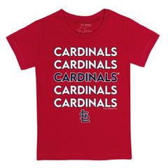 St. Louis Cardinals Tiny Turnip Youth Stacked T-Shirt Red