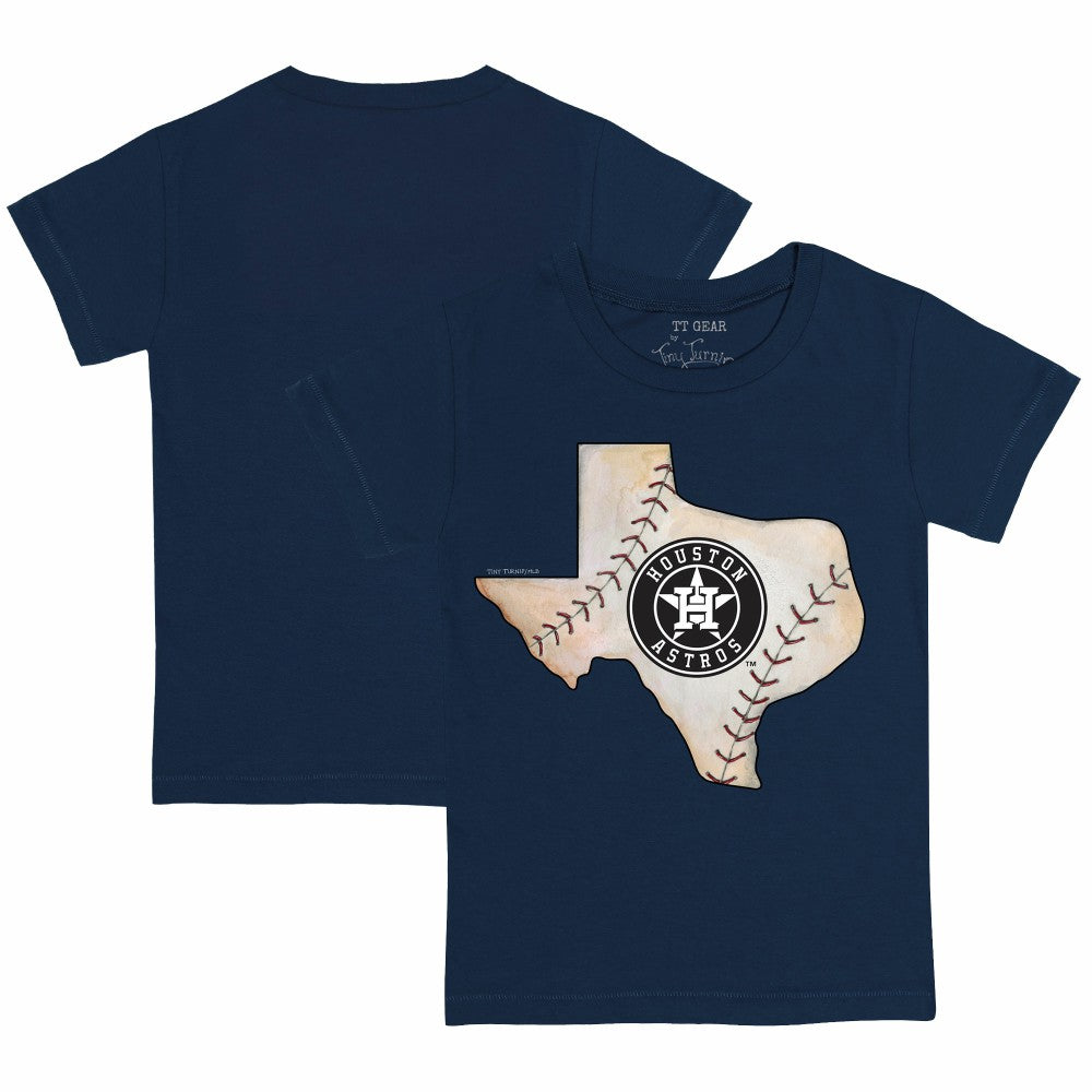 Houston Astros Tiny Turnip Youth State Outline T-Shirt Navy