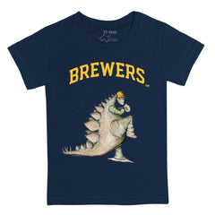 Milwaukee Brewers Tiny Turnip Youth Stega T-Shirt Navy