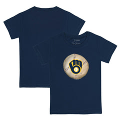 Milwaukee Brewers Tiny Turnip Youth Stitched Baseball T-Shirt Navy