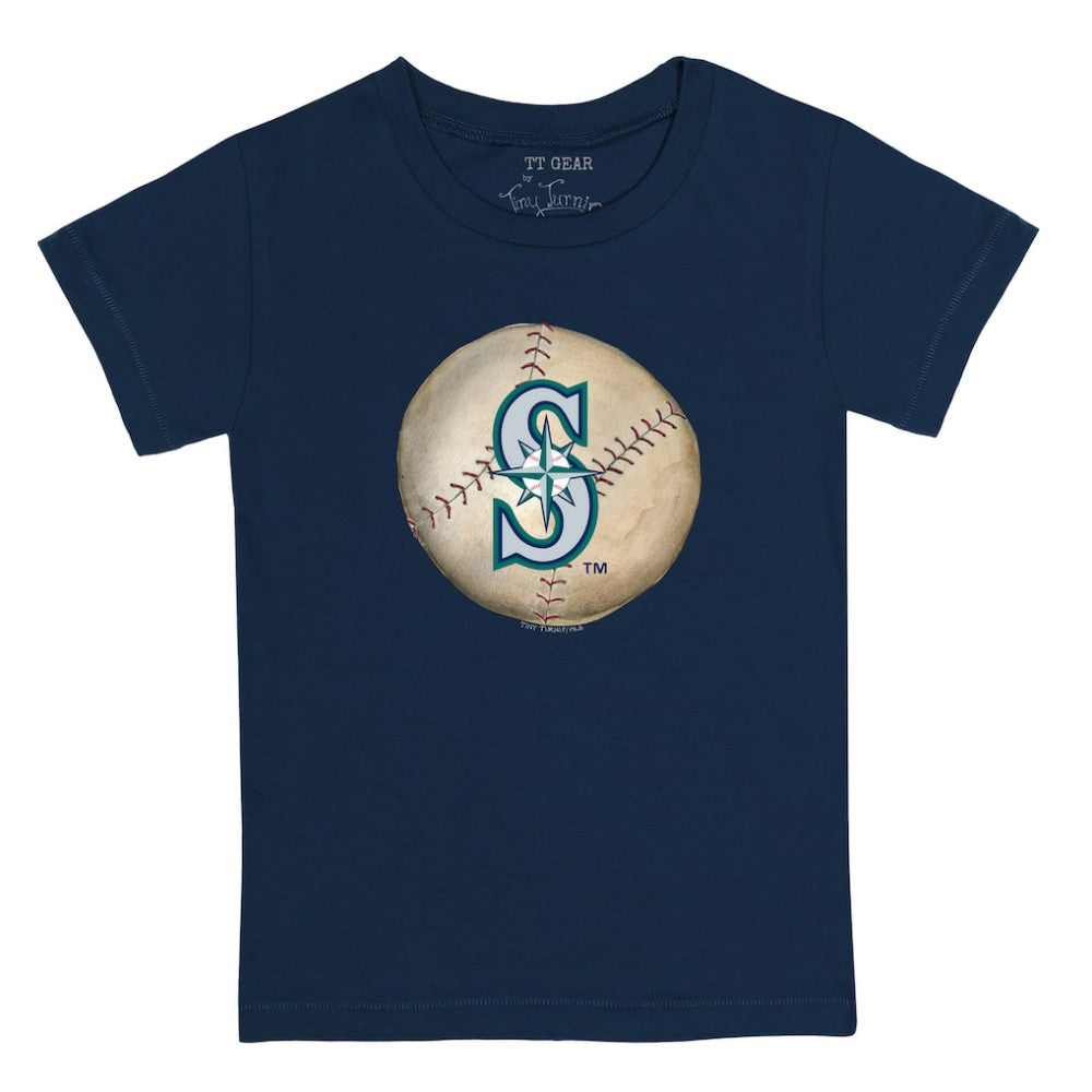 Seattle Mariners Tiny Turnip Youth Stitched Baseball T-Shirt Navy