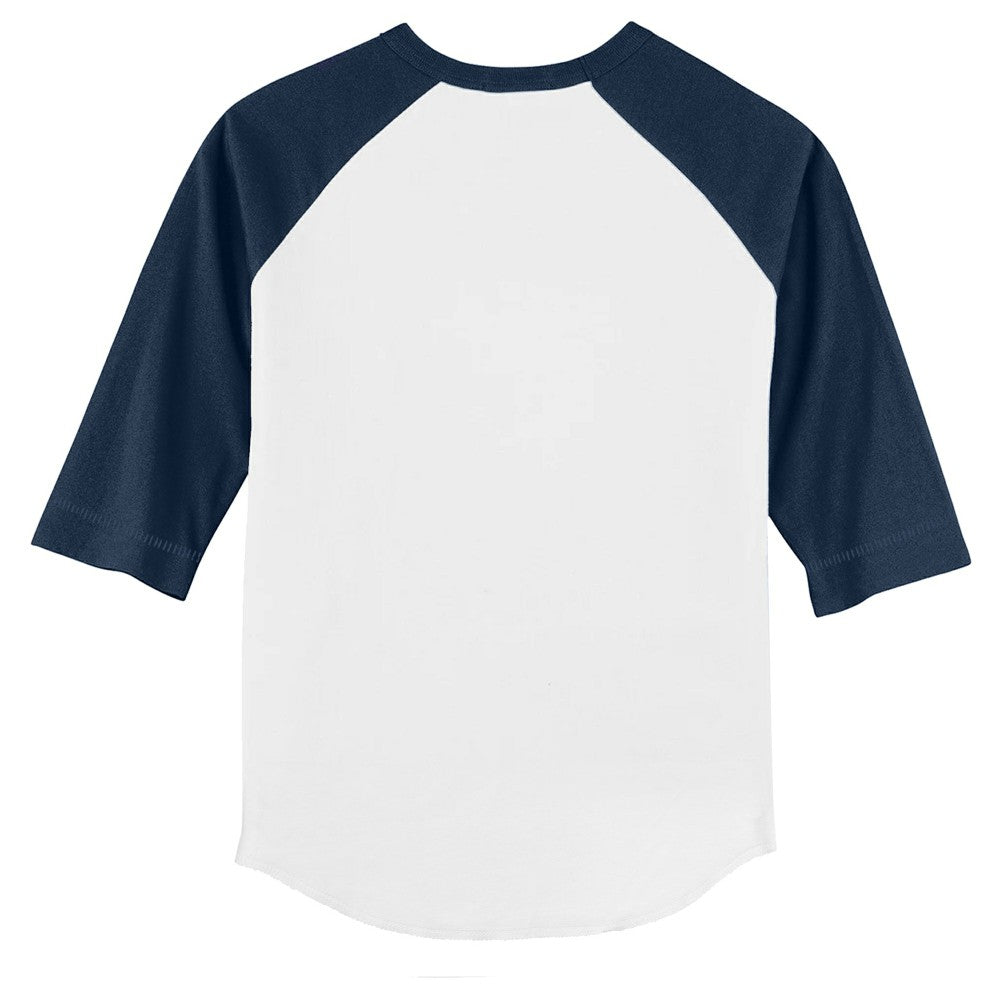 Milwaukee Brewers Tiny Turnip Youth Stitched Baseball 3/4-Sleeve Raglan T-Shirt White/Navy