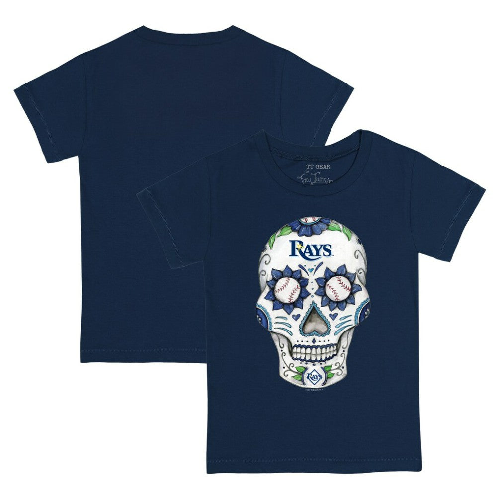 Tampa Bay Rays Tiny Turnip Youth Sugar Skull T-Shirt Navy