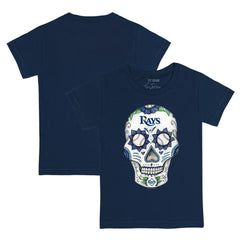 Tampa Bay Rays Tiny Turnip Youth Sugar Skull T-Shirt Navy
