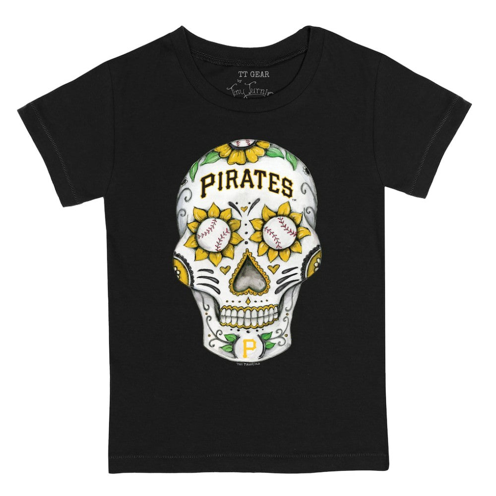 Pittsburgh Pirates Tiny Turnip Youth Sugar Skull T-Shirt Black