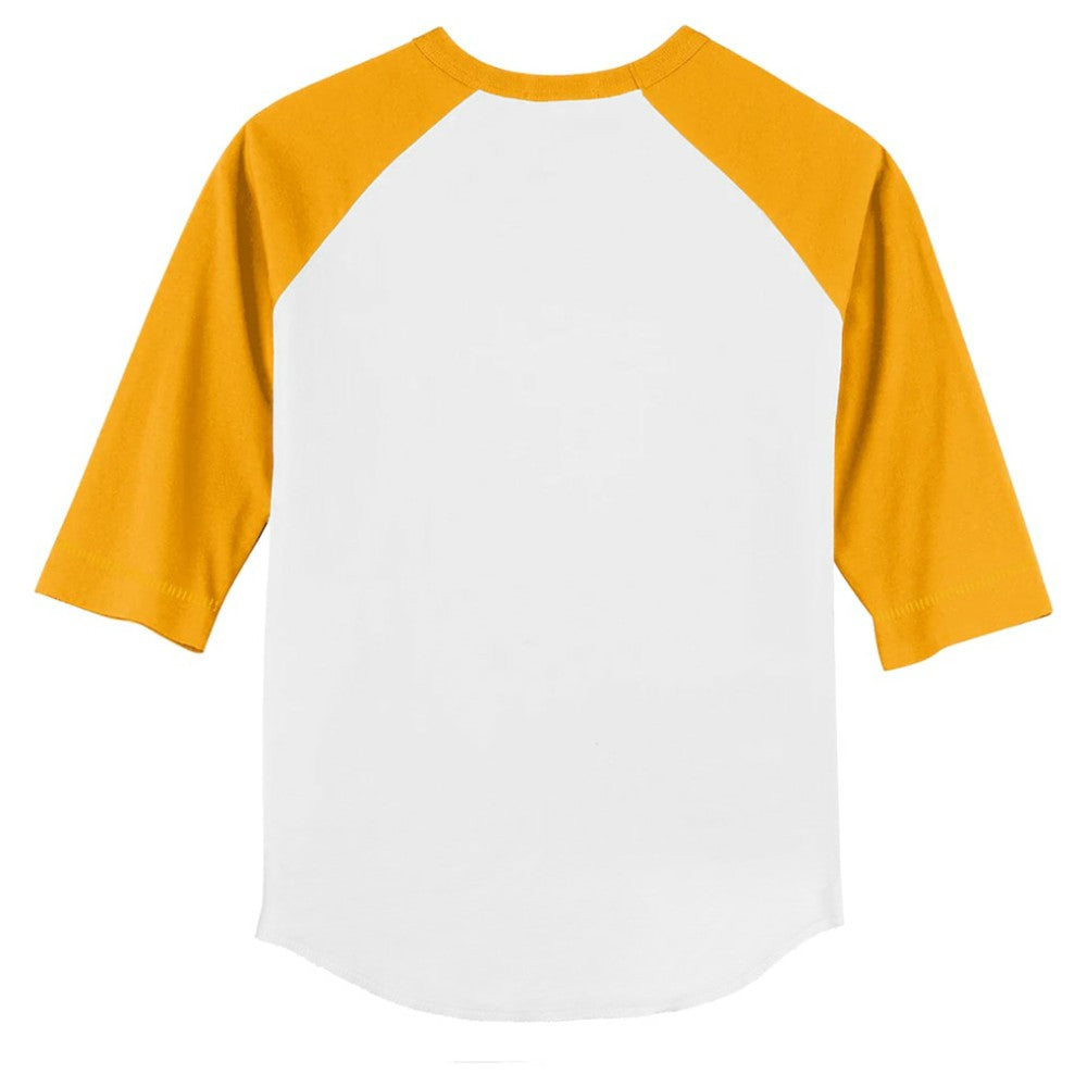 San Diego Padres Tiny Turnip Youth Sugar Skull 3/4-Sleeve Raglan T-Shirt White/Gold