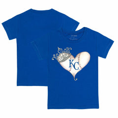 Kansas City Royals Tiny Turnip Youth Tiara Heart T-Shirt Royal