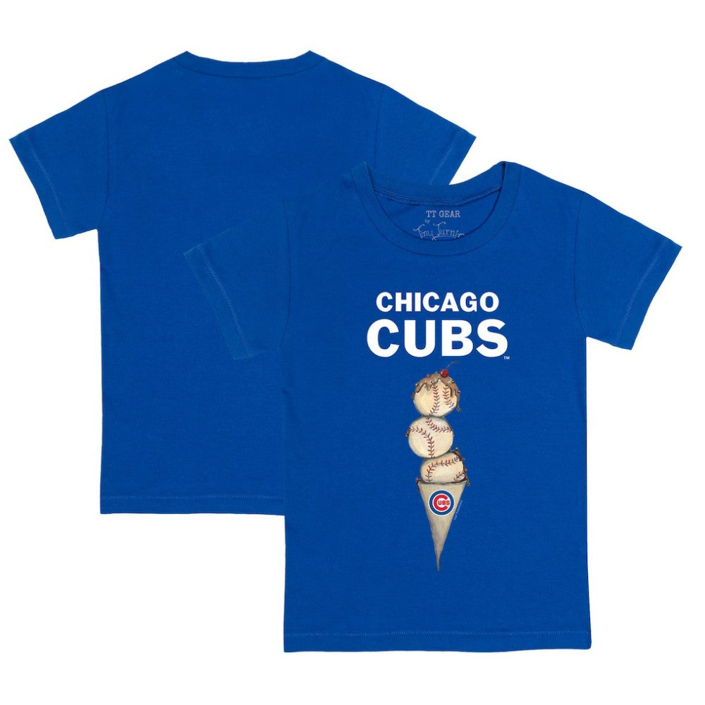Chicago Cubs Tiny Turnip Youth Triple Scoop T-Shirt Royal