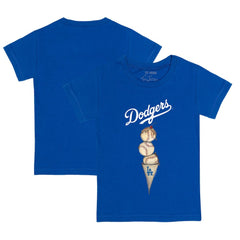Los Angeles Dodgers Tiny Turnip Youth Triple Scoop T-Shirt Royal