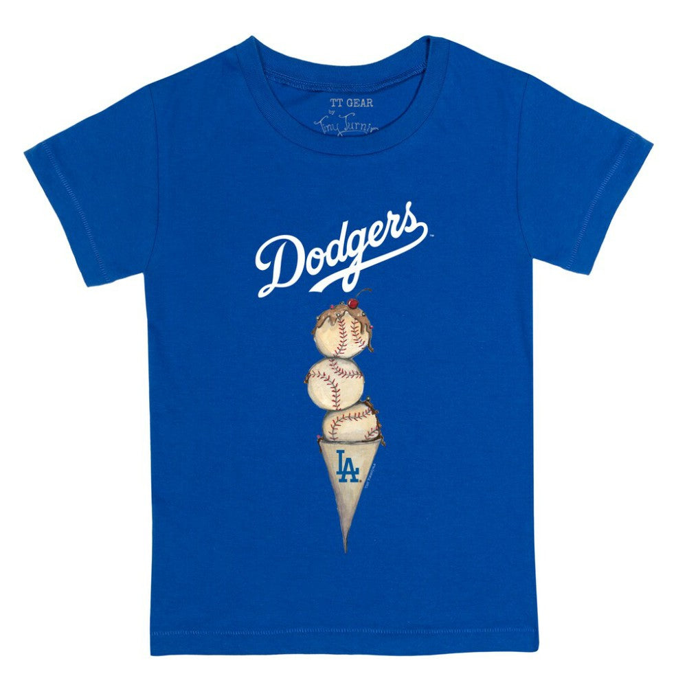 Los Angeles Dodgers Tiny Turnip Youth Triple Scoop T-Shirt Royal