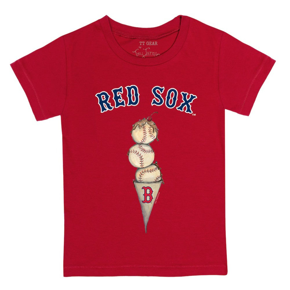Boston Red Sox Tiny Turnip Youth Triple Scoop T-Shirt Red