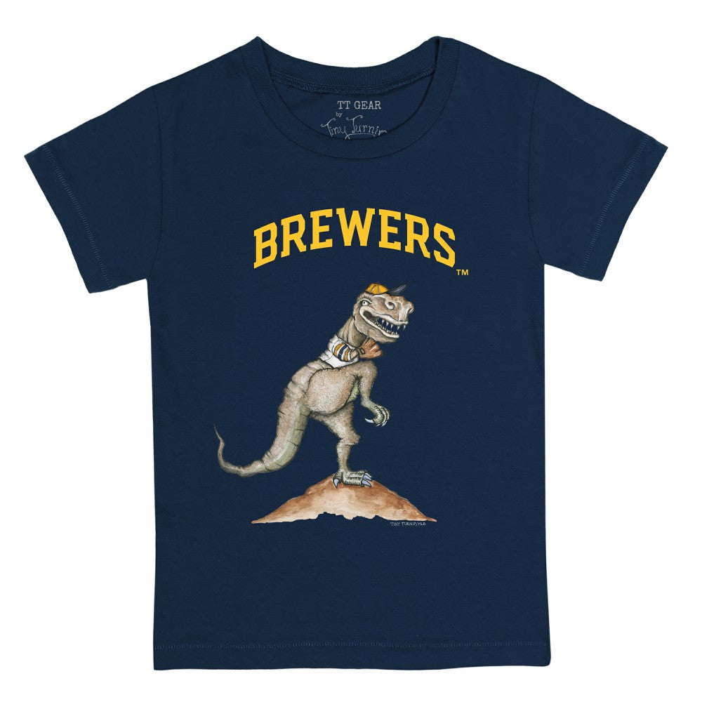 Milwaukee Brewers Tiny Turnip Youth TT Rex T-Shirt Navy