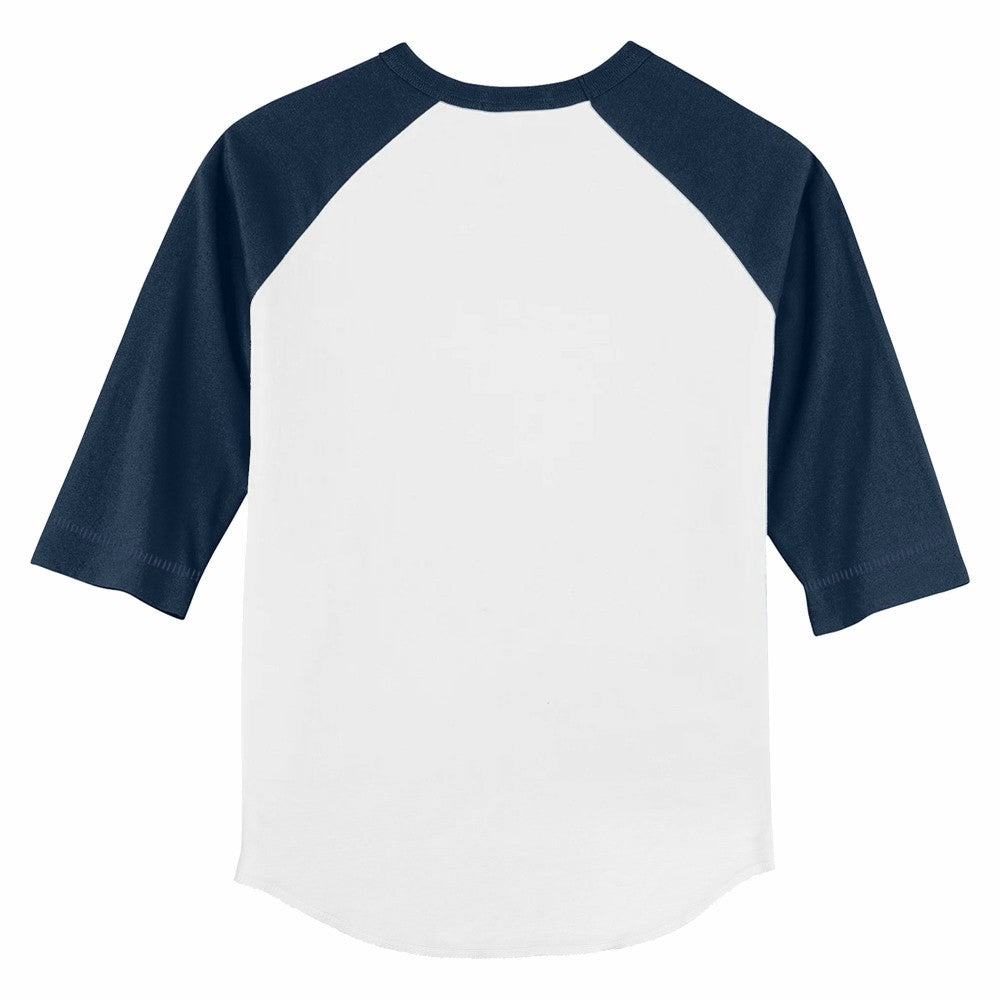 Minnesota Twins Tiny Turnip Youth TT Rex 3/4-Sleeve Raglan T-Shirt White/Navy