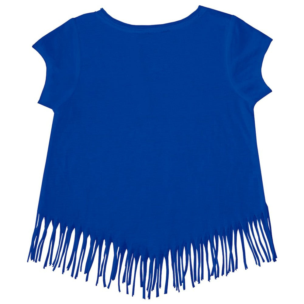 Chicago Cubs Tiny Turnip Girls Youth Unicorn Fringe T-Shirt Royal