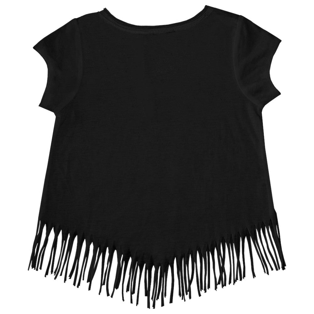 San Francisco Giants Tiny Turnip Girls Youth Unicorn Fringe T-Shirt Black