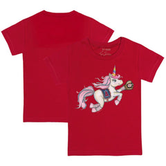 Los Angeles Angels Tiny Turnip Youth Unicorn T-Shirt Red