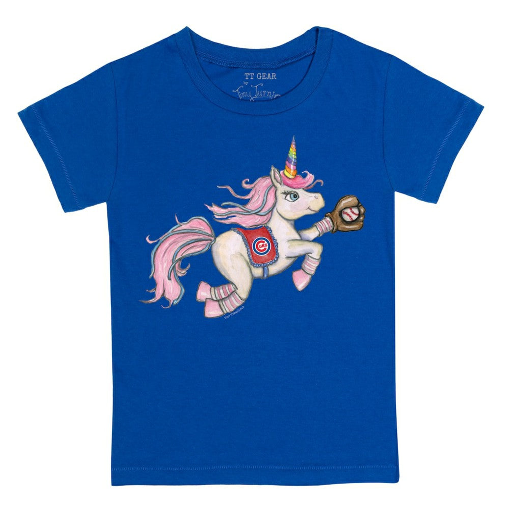 Chicago Cubs Tiny Turnip Youth Unicorn T-Shirt Royal