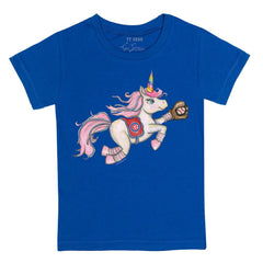 Chicago Cubs Tiny Turnip Youth Unicorn T-Shirt Royal