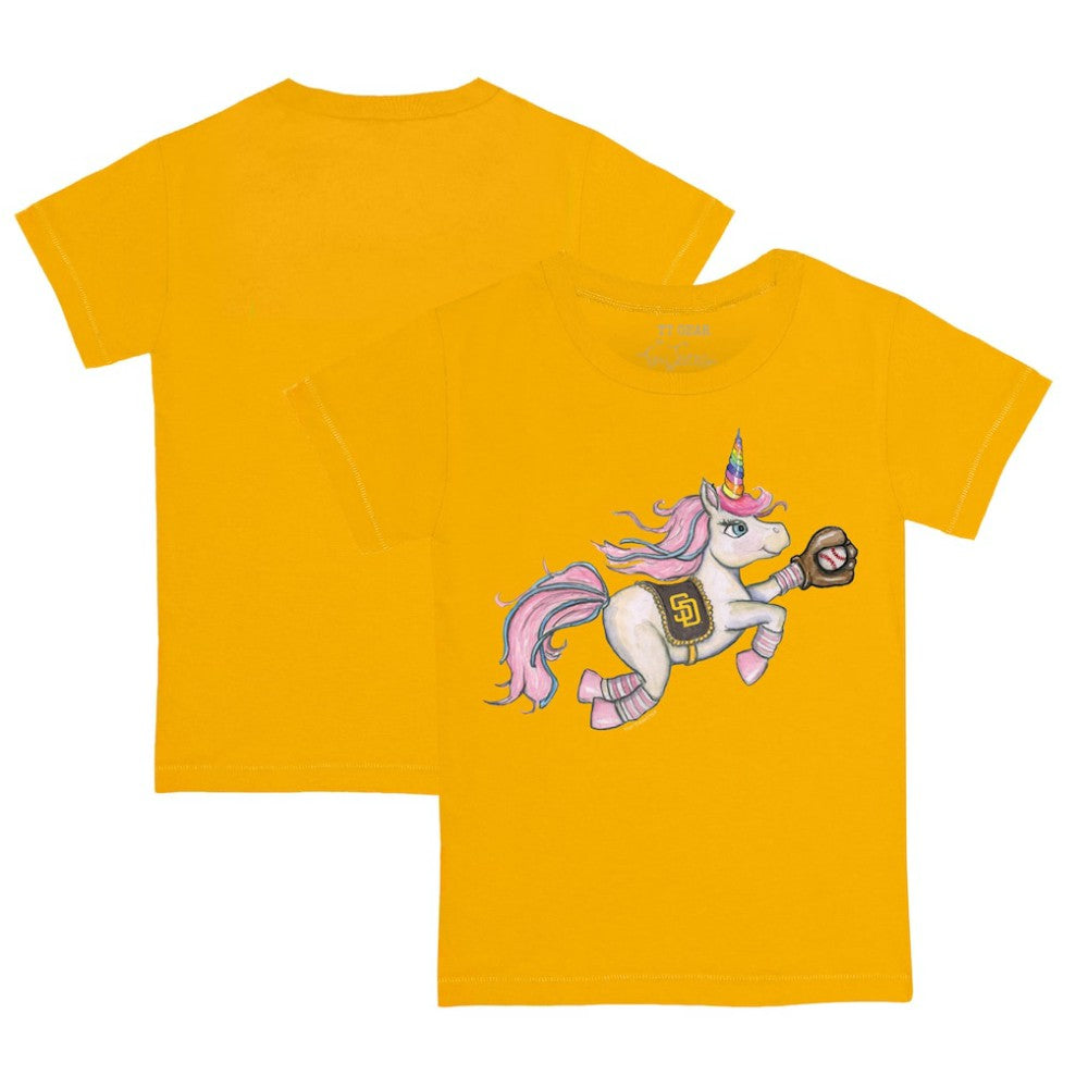 San Diego Padres Tiny Turnip Youth Unicorn T-Shirt Gold