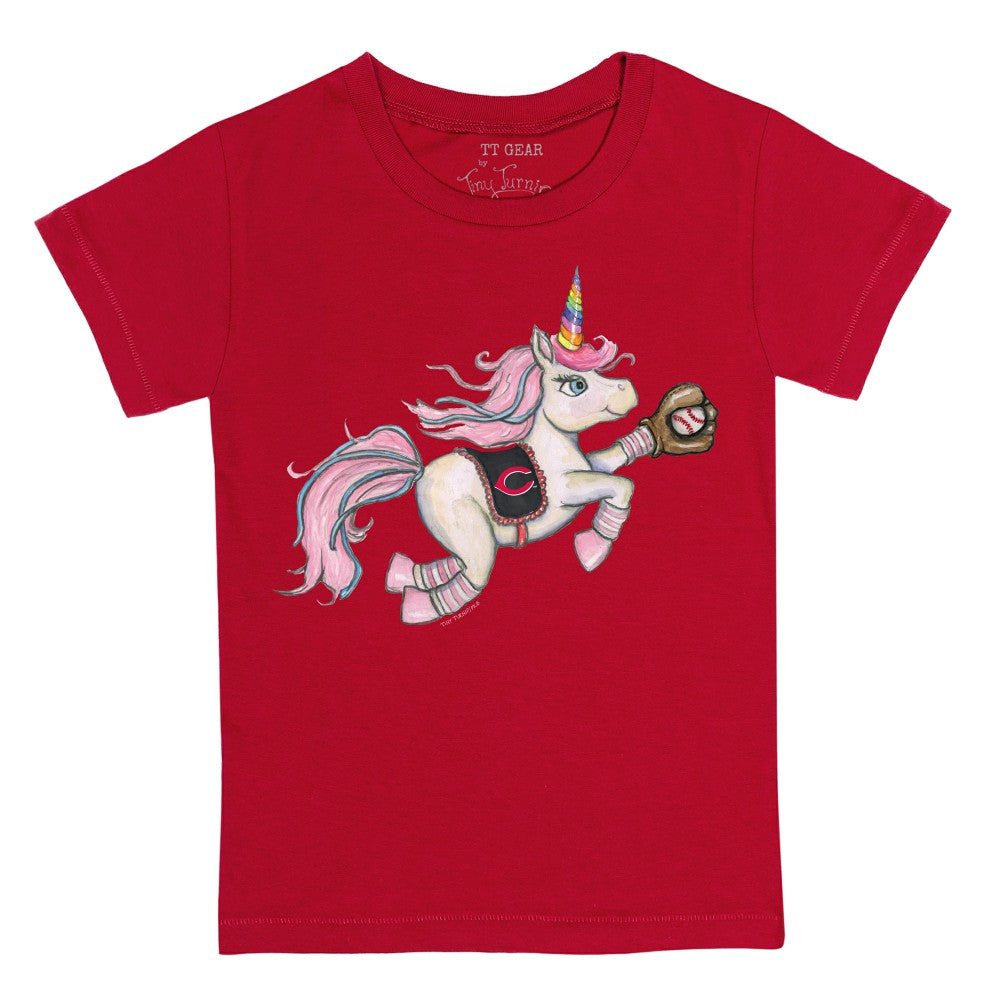 Cincinnati Reds Tiny Turnip Youth Unicorn T-Shirt Red